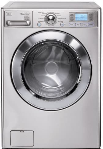 LG WM0001HTMA 27 Inch Front-Load Steam Washer with 4.2 cu. ft. Capacity, 9 Wash Programs, Spin Speed of 1320 RPMs and Blue LCD Display: Stainless Steel