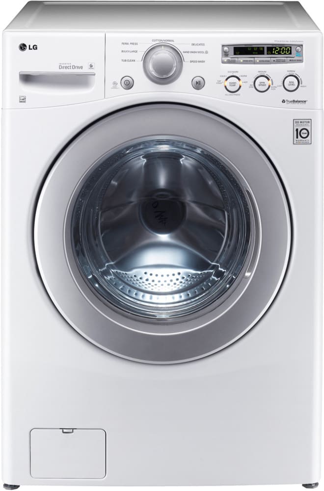 LG WM2250CW 27 Inch Front-Load Washer with 3.5 cu. ft. Capacity, 7 Wash Cycles, 9 Options, Load Size Sensing, ColdWash Technology and Dual LED Display