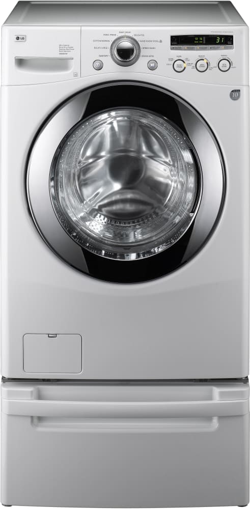 LG WM2301HW 27 Inch Front-Load Washer with 3.6 cu. ft. Capacity, 9 Wash Cycles, Sanitary, Drain + Spin, Baby Wear Cycles, Large Door Opening, Child Lock and Stainless Steel Tub: White