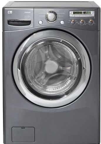 LG WM2455HG 27 Inch Front-Load Washer with 4.2 cu. ft. Capacity, 9 Wash Programs, 5 Temperature Levels, SenseClean System and 1200 RPM Spin Speed: Pearl Gray