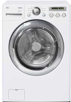 LG WM2455HW 27 Inch Front-Load Washer with 4.2 cu. ft. Capacity, 9 Wash Programs, 5 Temperature Levels, SenseClean System and 1200 RPM Spin Speed: White