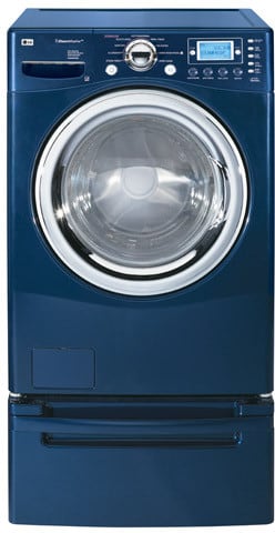 LG WM2688HNMA 27 Inch Front-Load Steam Washer with 4.2 cu. ft. Capacity, 9 Wash Cycles, 1320 RPM Spin Speed and Allergiene & SteamFresh Cycle: Navy