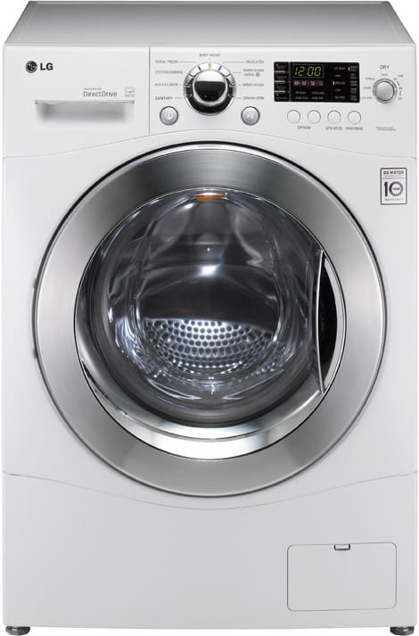 LG WM3455HW 24 Inch Front Load Compact Washer/Dryer Combo with 2.7 cu. ft. Capacity, 9 Wash Cycles, 6 Dry Cycles, 1300 RPM Spin Speed, LoDecibel Quiet Operation, SenseClean and Ventless: White