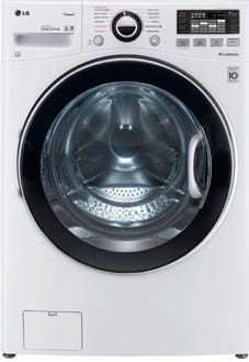 LG WM3470HWA 27 Inch 4.0 cu. ft. Front Load Washer with 12 Wash Cycles, 1,200 RPM, Steam, SenseClean, TurboWash and ENERGY STAR Certification: White