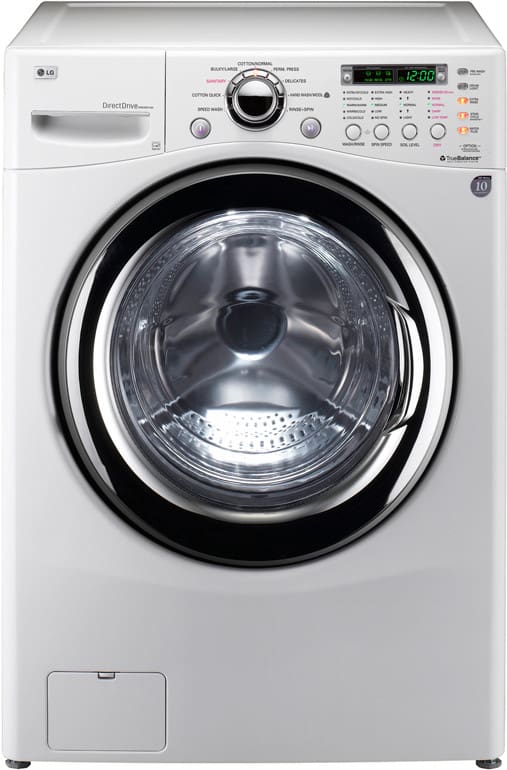 LG WM3987HW 27 Inch Front Load Washer/Dryer Combo with 4.2 cu. ft. Ultra Capacity, 9 Washing Cycles, 6 Drying Cycles, Direct Drive Motor, TrueBalance Anti Vibration System, LoDecibel Quiet Operation and Ventless Condensing Drying System