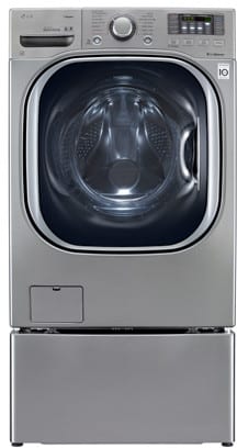 LG WM4070HVA 27 Inch Front-Load Washer with 4.3 cu. ft. Capacity, 14 Wash Cycles, 12 Options, Steam Option, 6Motion Technology , TurboWash Technology and Dual LED Display: Graphite Steel