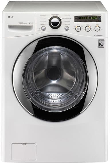 LG WM2350HWC 27 Inch Front-Load Washer with 3.7 cu. ft. Capacity, 9 Wash Programs, Sanitary Cycle, ColdWash Option, 6Motion Technology, Direct Drive Motor, Energy Star Qualified and Dual LED Display: White