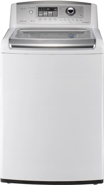 LG WT5001CW 27 Inch Top Load Washer with 4.5 cu. ft. Ultra Capacity, 12 Washing Cycles, WaveForce Technology, ColdWash Option, SmartRinse Jet Spray System and LED Electronic Control Panel