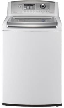 LG WT5101HW 27 Inch Top Load Washer with 4.5 cu. ft. Ultra Capacity, 14 Washing Cycles, WaveForce Technology, ColdWash Option, SmartRinse Jet Spray System and SlamProof Lid: White