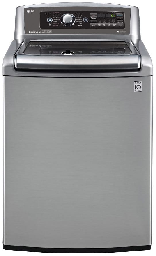 LG WT5680HVA 27 Inch 5.0 cu. ft. Top Load Washer with 14 Wash Cycles, 1,100 RPM, Steam, TurboWash, StainCare, Allergiene Cycle, EasyLoad Door and ENERGY STAR Certification: Graphite Steel