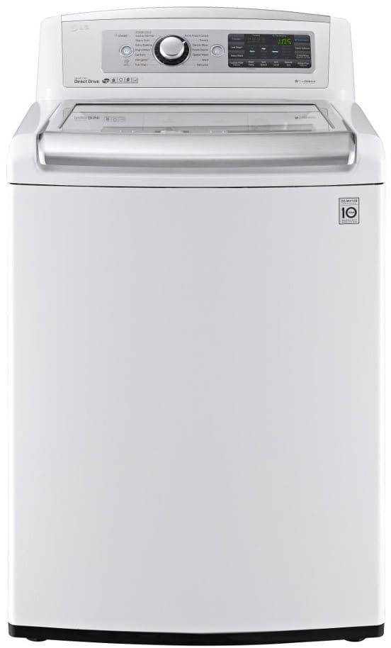 LG WT5680HWA 27 Inch 5.0 cu. ft. Top Load Washer with 14 Wash Cycles, 1,100 RPM, Steam, TurboWash, StainCare, Allergiene Cycle, EasyLoad Door and ENERGY STAR Certification: White