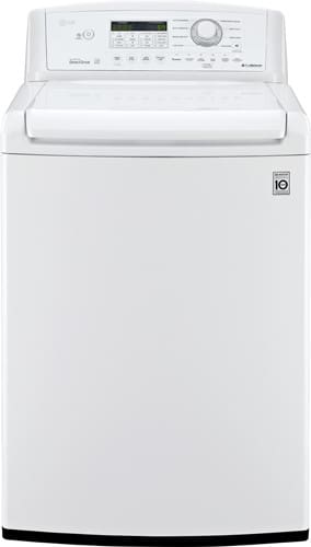 LG WT4870CW 27 Inch Top Load Washer with 4.5 cu. ft. Capacity, 8 Wash Cycles, SpeedWash Cycle, Speed Rinse Jet Spray System, TrueBalance Anti Vibration System and Direct Drive Motor: White