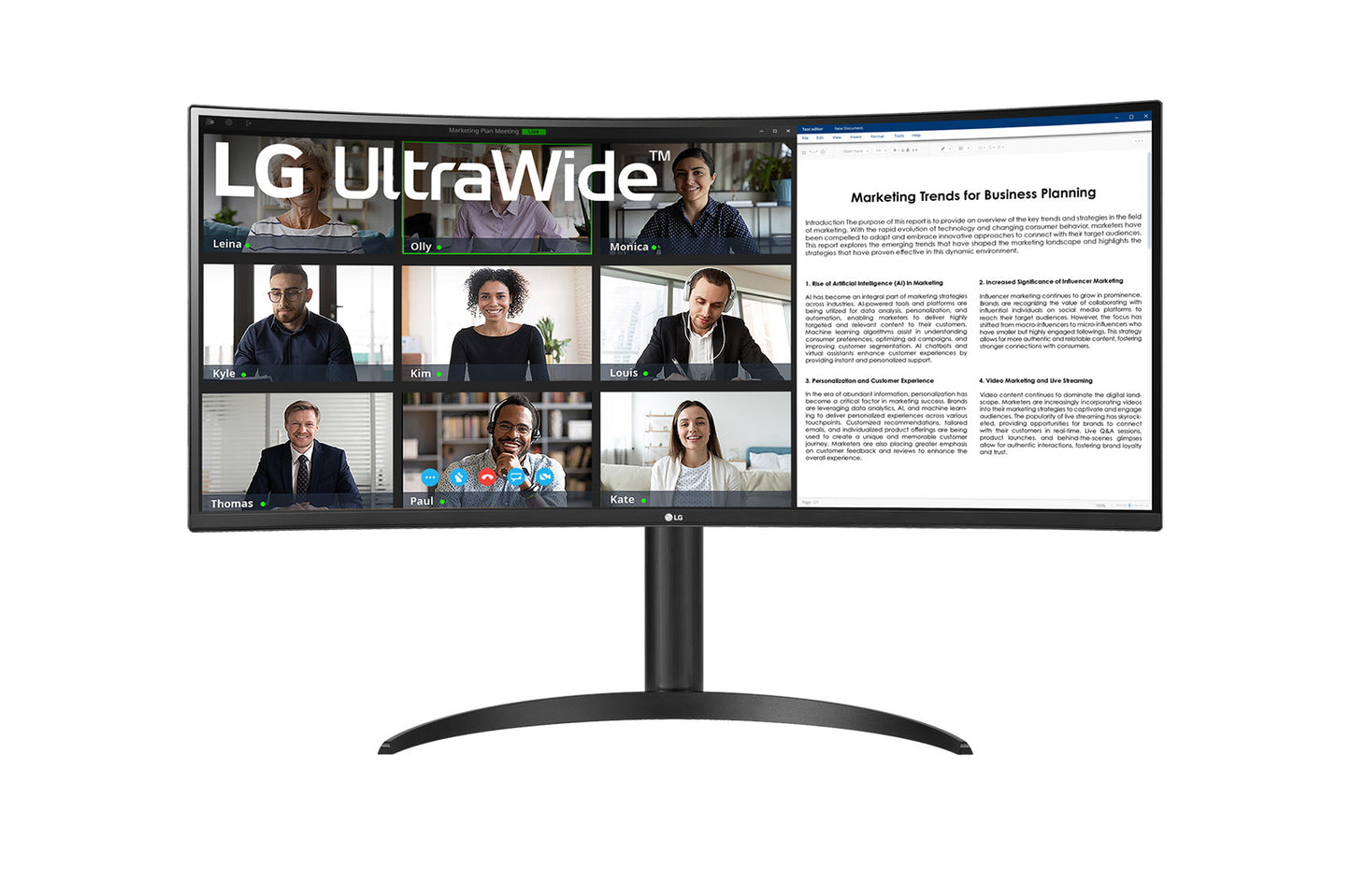 LG 34BR55QC 34'' UltraWide QHD Curved monitor with USB Type-C