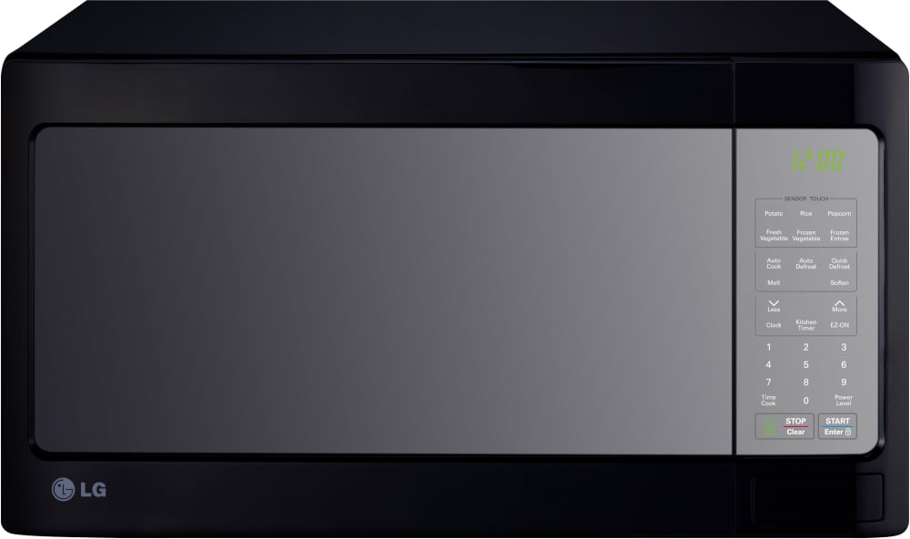 LG LCS1413SB 1.4 cu. ft. Countertop Microwave Oven with 1,100 Watts, 12.8 Inch Turntable, 9 Auto Cook Options and Mirror Door Finish: Black