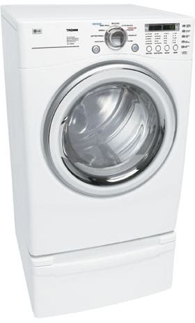 LG DLE7177WM 27 Inch Electric Dryer with 7.3 Cu. Ft. Capacity, 9 Drying Programs, and Sensor Dry System: White