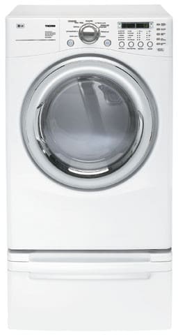 LG DLG7188WM 27 Inch Gas Dryer with 7.3 Cu. Ft. Capacity, 9 Drying Programs and Sensor Dry System: White