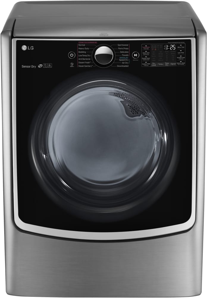 LG DLEX5000V 27 Inch 7.4 cu. ft. Electric Dryer with 14 Dry Cycles, Steam, Sensor Dry System, Smart ThinQ Wi-Fi, Wrinkle Care Option and ENERGY STAR: Graphite Steel