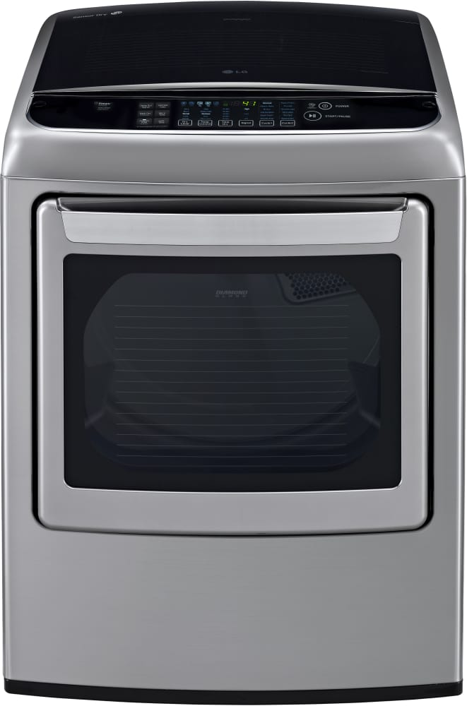 LG DLEY1701VE 27 Inch 7.4 cu. ft. Electric Dryer with 12 Dry Programs, Steam, EasyLoad Door, Wrinkle Free Program, Speed Dry, Smart Diagnosis, LoDecibel Quiet Operation, Sensor Dry and ENERGY STAR Certification: Graphite Steel