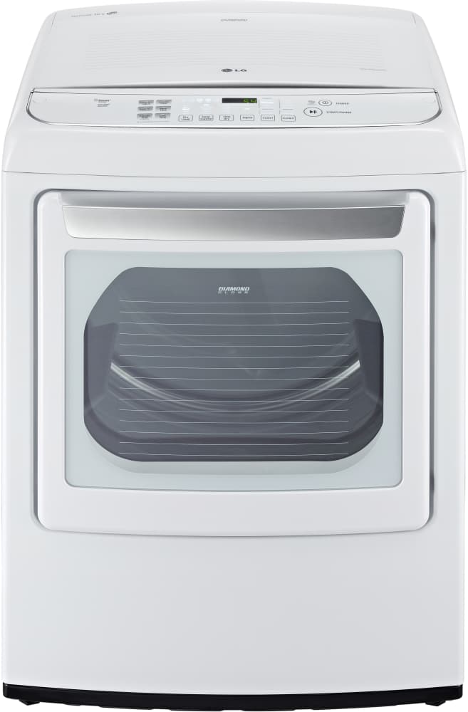 LG DLEY1701WE 27 Inch 7.4 cu. ft. Electric Dryer with 12 Dry Programs, Steam, EasyLoad Door, Wrinkle Free Program, Speed Dry, Smart Diagnosis, LoDecibel Quiet Operation, Sensor Dry and ENERGY STAR Certification: White