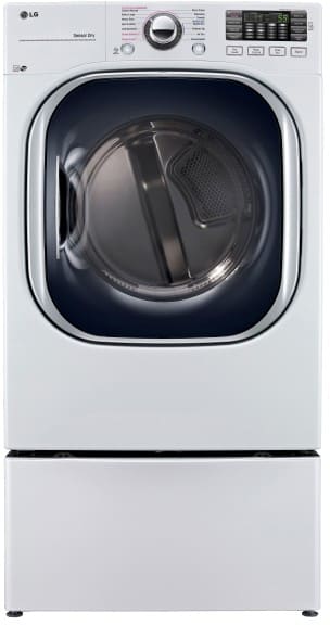 LG DLGX4371W 27 Inch Gas Dryer with TurboSteam™, SmartDiagnosis™, Smart ThinQ® Technology, Speed Dry, Sensor Dry Technology, 7.4 cu. ft. Capacity, 14 Drying Programs, LoDecibel™ Quiet Operation and ENERGY STAR® Certification: White