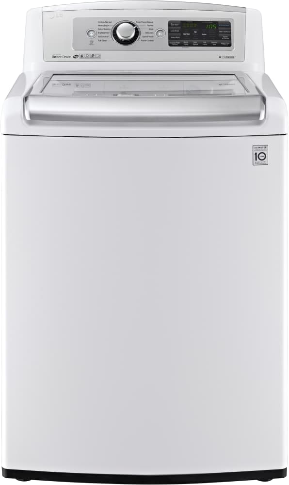 LG WT5480CW 27 Inch 5.0 cu. ft. Top Load Washer with 12 Wash Programs, 1,100 RPM, WaveForce Technology, TurboWash, Oxi-Sanitize, Power Cleanse, StainCare, SmartDiagnosis, Auto Suds Removal and ENERGY STAR Certification