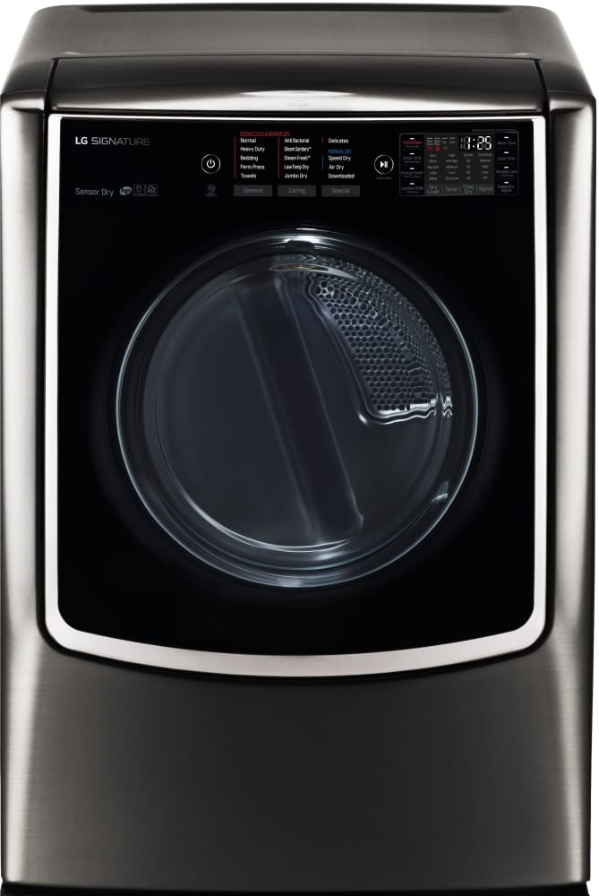 LG DLEX9500K 29 Inch Electric Smart Dryer with 9.0 cu. ft. Capacity, 14 Drying Programs, Wrinkle Care, Sensor Dry, TurboSteam, SteamSanitary™, and SmartThinQ WiFi