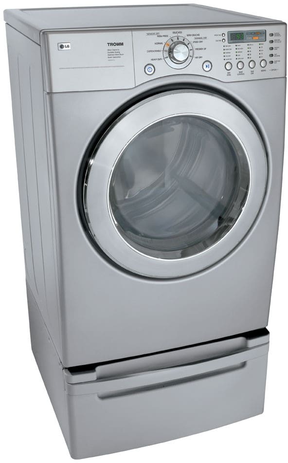 LG DLE5977S 27 Inch Electric Dryer with 7.3 Cu. Ft. Capacity & 9 Drying Programs: Titanium