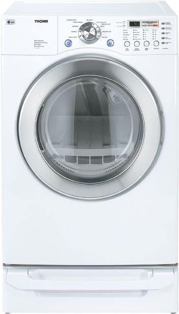 LG DLE5977W 27 Inch Electric Dryer with 7.3 Cu. Ft. Capacity & 9 Drying Programs: White