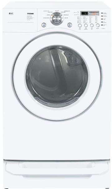 LG DLE3777W 27 Inch Electric Dryer with 7.3 Cu. Ft. Capacity & 7 Drying Programs: White