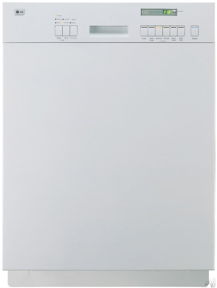 LG LDS5811WW Full Console Dishwasher with 6 Wash Cycles & Semi-Integrated Electronic Control Panel: White