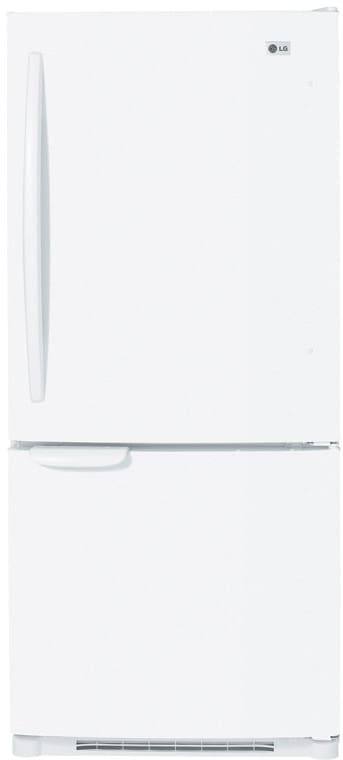 LG LRBN20512WW 19.7 Cu. Ft. Bottom Freezer Refrigerator with Swing Freezer Door & 2 Clear Humidity Crispers: White