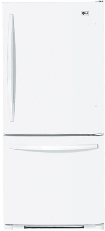 LG LRDN20724WW 19.7 Cu. Ft. Bottom Freezer Refrigerator with Electronic Temperature Controls & Express Freezing Function: White