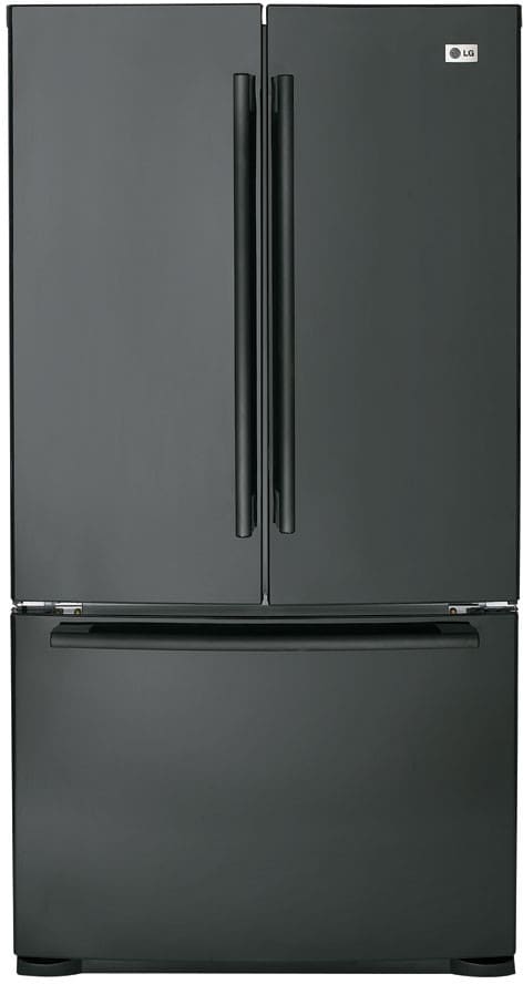 LG LRFC25750SB 25 Cu. Ft. Panorama French Door Refrigerator w/ Glide\'N Serve Drawer & 2 Opti-Bin Humidity Crispers: Smooth Black