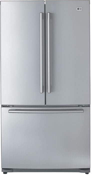 LG LRFC25750TT 25 Cu. Ft. Panorama French Door Refrigerator w/ Glide\'N Serve Drawer & 2 Opti-Bin Humidity Crispers: Titanium