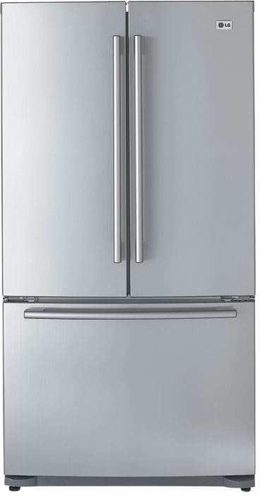 LG LRFC25750ST 25 Cu. Ft. Panorama French Door Refrigerator w Glide 'N Serve Drawer & 2 Opti-Bin Humidity Crispers: Stainless Steel