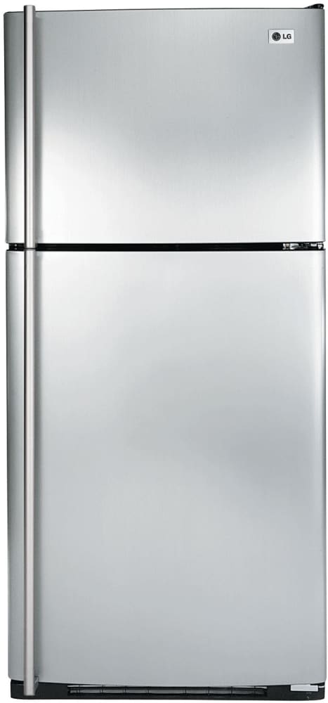 LG LRTN19314TT 30 Inch Top Freezer Refrigerator w/ 19 Cu. Ft. Capacity, Upfront Electronic Temperature Controls & 4 Split Glass Shelves: Titanium/Grey Sides