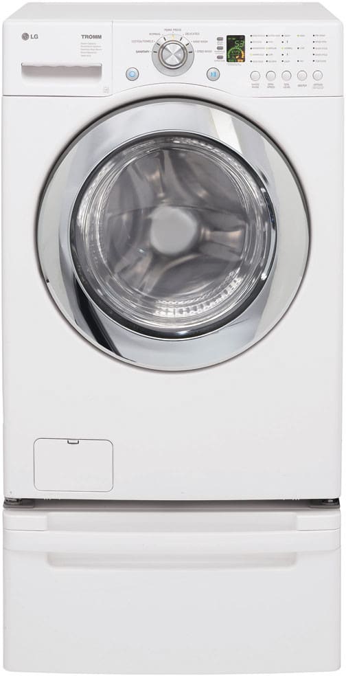 LG WM2233HW 27 Inch Front-Load Washer with 4.0 cu. ft. Capacity, 7 Wash Cycles, 5 Temperature Levels, 1100 RPM Spin Speed and SenseClean System: White