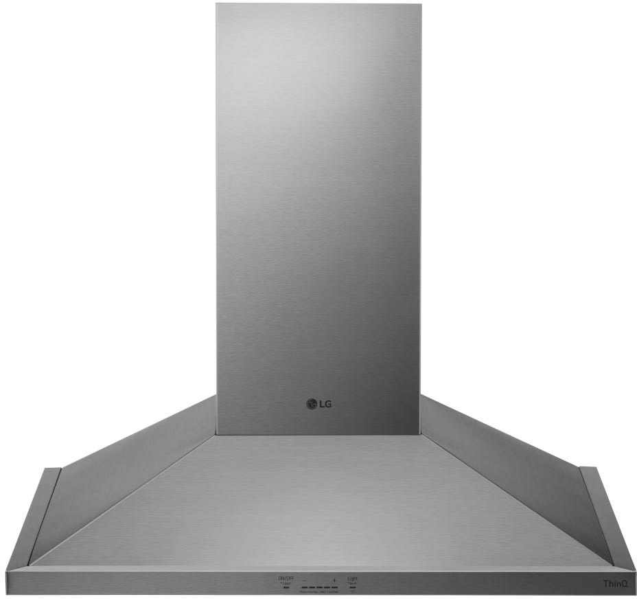 LG HCED3015S 30 Inch Wall Mount Range Hood with 5 Speed 600 CFM Blower, Dishwasher Mesh Filters, Low Profile Body, IR Touch Controls, Dual Level LED Lighting, and UL Listed: Stainless Steel