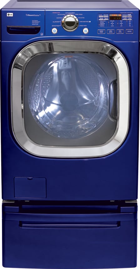 LG WM2801HLA 27 Inch Front-Load Washer with 4.5 cu. ft. Capacity, 9 Wash Cycles, SteamFresh/SteamWash/Allergen Cycle, SenseClean, Child Lock, Stainless Steel Tub: Riviera Blue