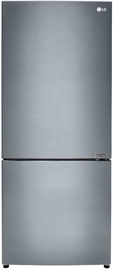 LG LBNC15221V 28 Inch Bottom Freezer Refrigerator with Smart Cooling®, Multi-Air Flow™ Technology, SmartDiagnosis™, Inverter Linear Compressor, 3 Freezer Drawers, Door Alarm, LED Lighting, ENERGY STAR® and 14.7 cu.ft. Capacity