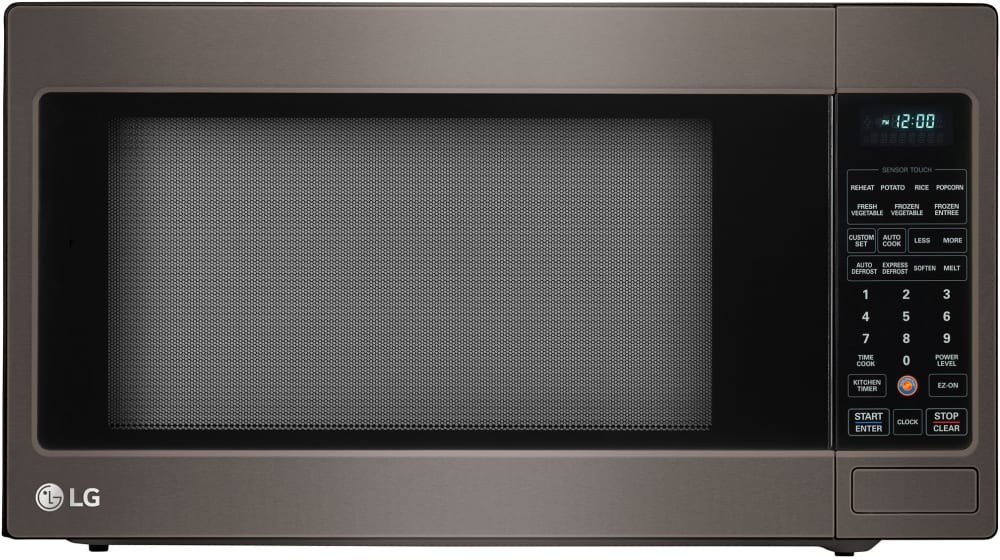 LG LCRT2010BD 2.0 cu. ft. Countertop Microwave Oven with Sensor Cook, EZ-On, EasyClean, 1,200 Cooking Watts, 7 Sensor Cook Options, 6 Auto Cook Options, 12 Digit Scroll VFD Controls, Child Lock and ADA Compliant: Black Stainless Steel