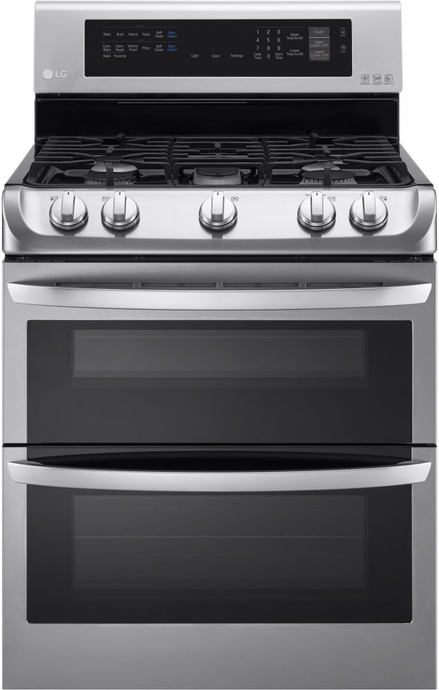 LG LDG4313ST 30 Inch Double Oven Gas Range with 5 Sealed Burners, 6.9 cu.  ft. Total Oven Capacity, ProBake Convection®, Delay Bake, EasyClean®, Glass  ...