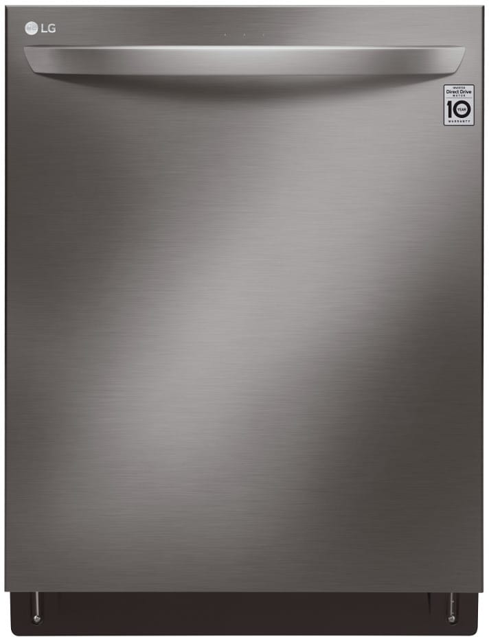 LG LDT7808BD 24 Inch Fully Integrated Smart Dishwasher 15 Place Settings, 10 Wash Cycles with 3rd Rack, TrueSteam®, 42 dB LoDecibel™ Operation, EasyRack™ Plus, Tub Light, Smooth Gliding Racks and ENERGY STAR®: Black Stainless Steel