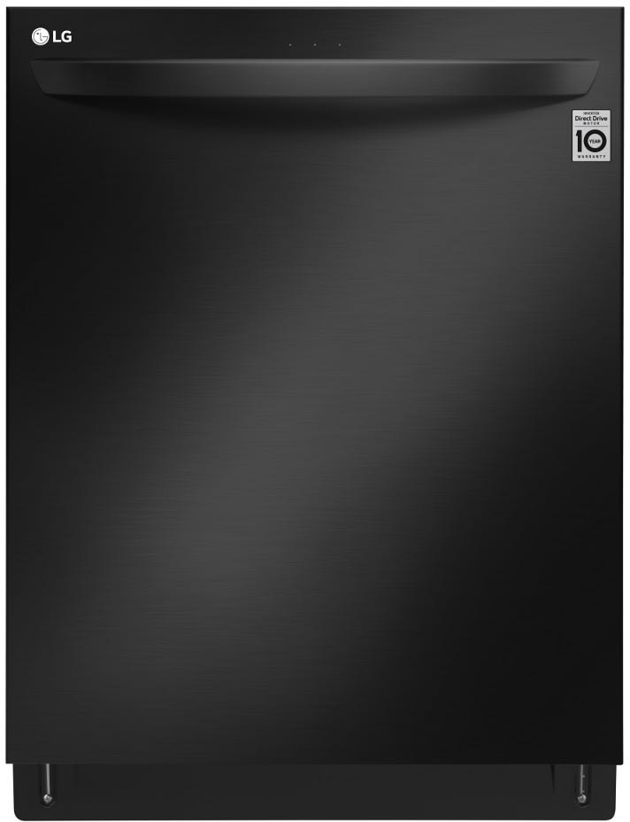 LG LDT7808BM 24 Inch Fully Integrated Smart Dishwasher 15 Place Settings, 10 Wash Cycles with 3rd Rack, TrueSteam®, 42 dB LoDecibel™ Operation, EasyRack™ Plus, Tub Light, Smooth Gliding Racks and ENERGY STAR®: Matte Black Stainless Steel