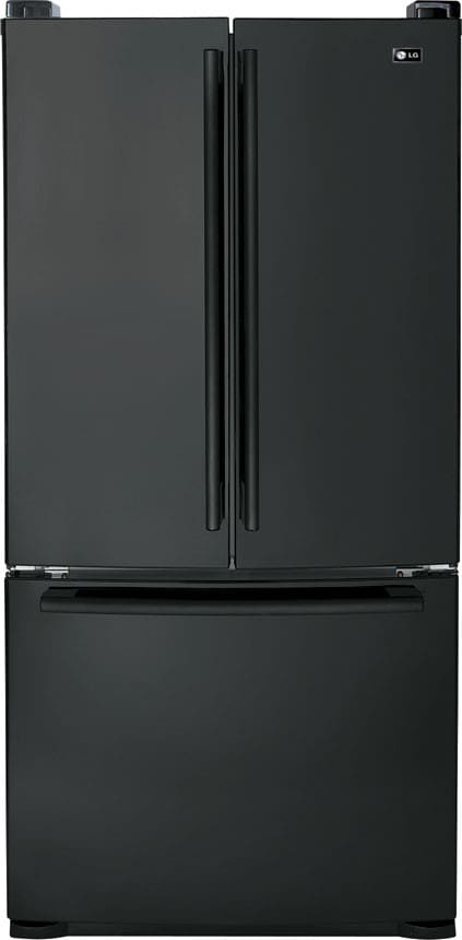 LG LFC22740SB 22.4 cu. ft. French Door Refrigerator with 4 Split Spill-Protector Glass Shelves, CustomCube Automatic Ice Maker and Pull Drawer Bottom Freezer: Smooth Black