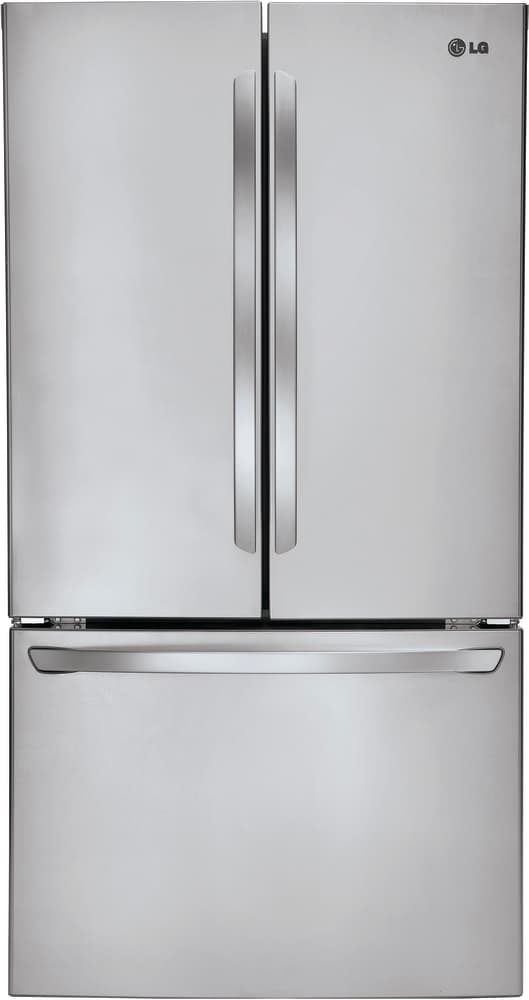 LG LFCS31626S 36 Inch French Door Refrigerator with Smart Cooling® System, SmartPull™ Freezer Handle, Cantilevered SpillProtector™ Shelves, Dual Evaporators, SmartDiagnosis™, Ice Maker, Air and Water Filtration, Gallon Door Storage and ENERGY STAR®