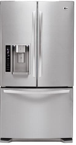 LG LFX21971ST 20.5 cu. ft. Counter-Depth French Door Refrigerator with 4 Split Spill-Proof Glass Shelves Incl. Folding Shelf