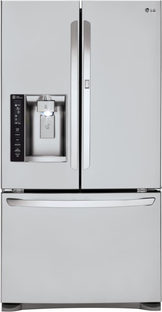 LG LFXS27566S 36 Inch French Door Refrigerator with Door-in-Door™, Slim SpacePlus® Ice System, Smart Cooling System, IcePlus™ Accelerated Freezing, Tall Ice & Water Dispenser, Glide N' Serve™ Crisper Drawers and SpillProtector™ Glass Shelves