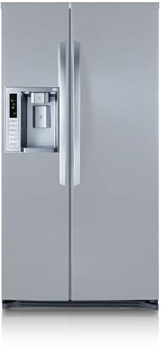 LG LSC27921TT 26.5 cu. ft. Side by Side Refrigerator with 3 Spill Protector Glass Shelves, 2 Humidity Controlled Crispers, External Ice/Water Dispenser, LED Display and Digital Controls: Titanium