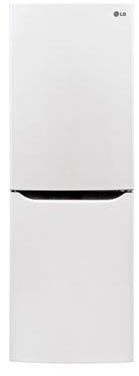 LG LBNC10551W 24 Inch Counter Depth Bottom-Freezer Refrigerator with Digital Temperature Controls Multi-Air Flow 4 Freezer Drawers, 10.1 cu. ft. Capacity, LED Panels, Door Alarm and Pocket Handles: White